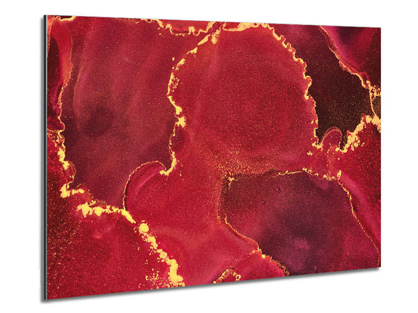 Supreme Red Glitter Metal Print