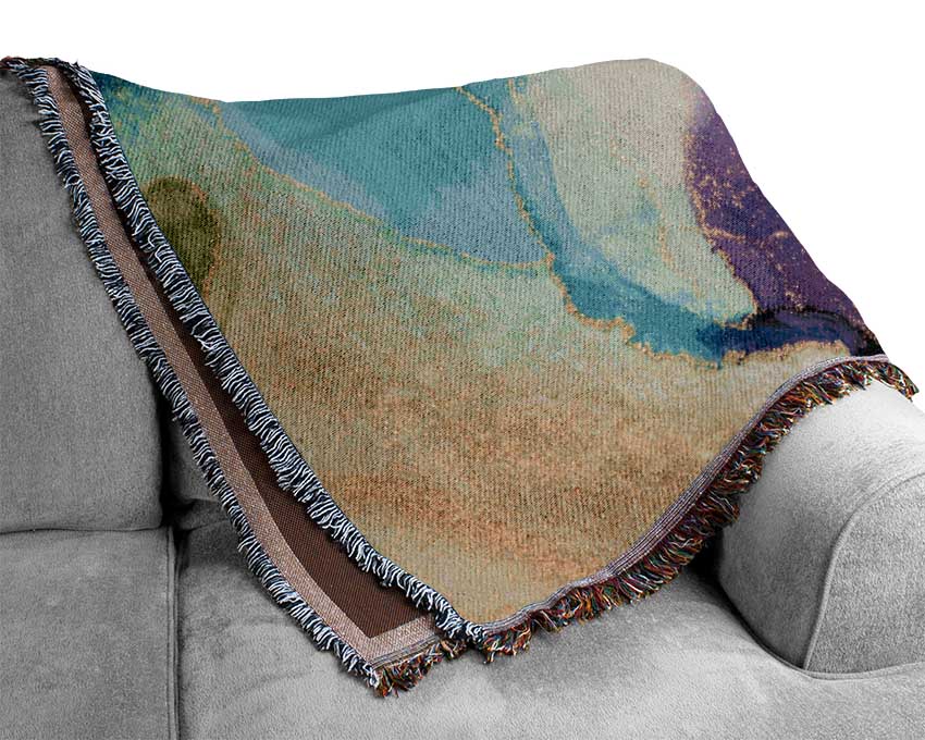 The Purple Central Glitter Woven Blanket