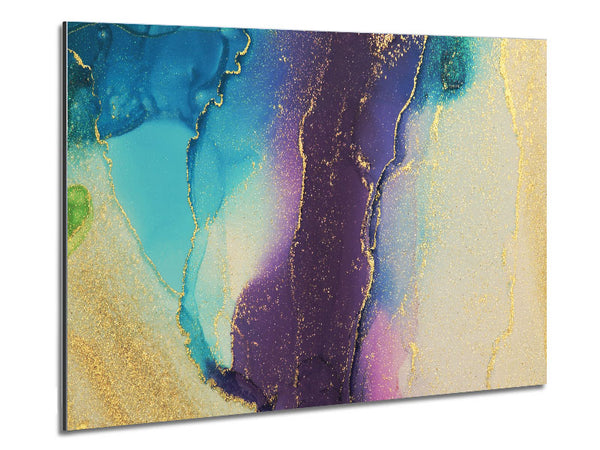The Purple Central Glitter Metal Print