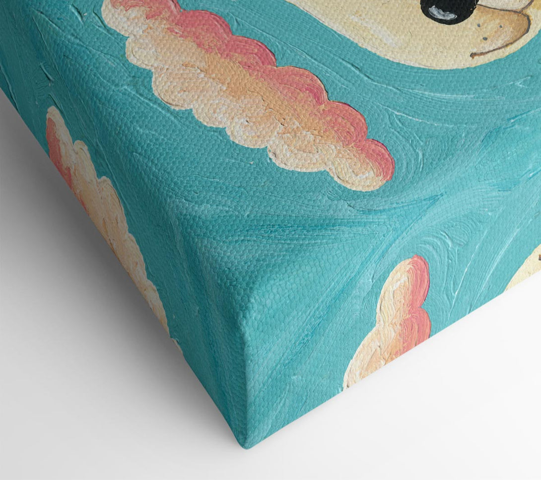  A Canvas Print of The Dog In The Wind Canvas Print