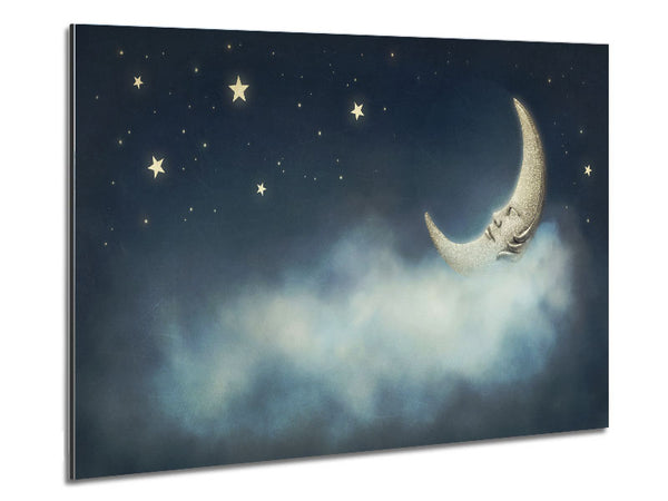 The Slumber Moon Clouds Metal Print