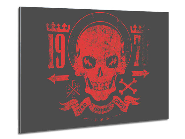 Retro Totenkopf Rot