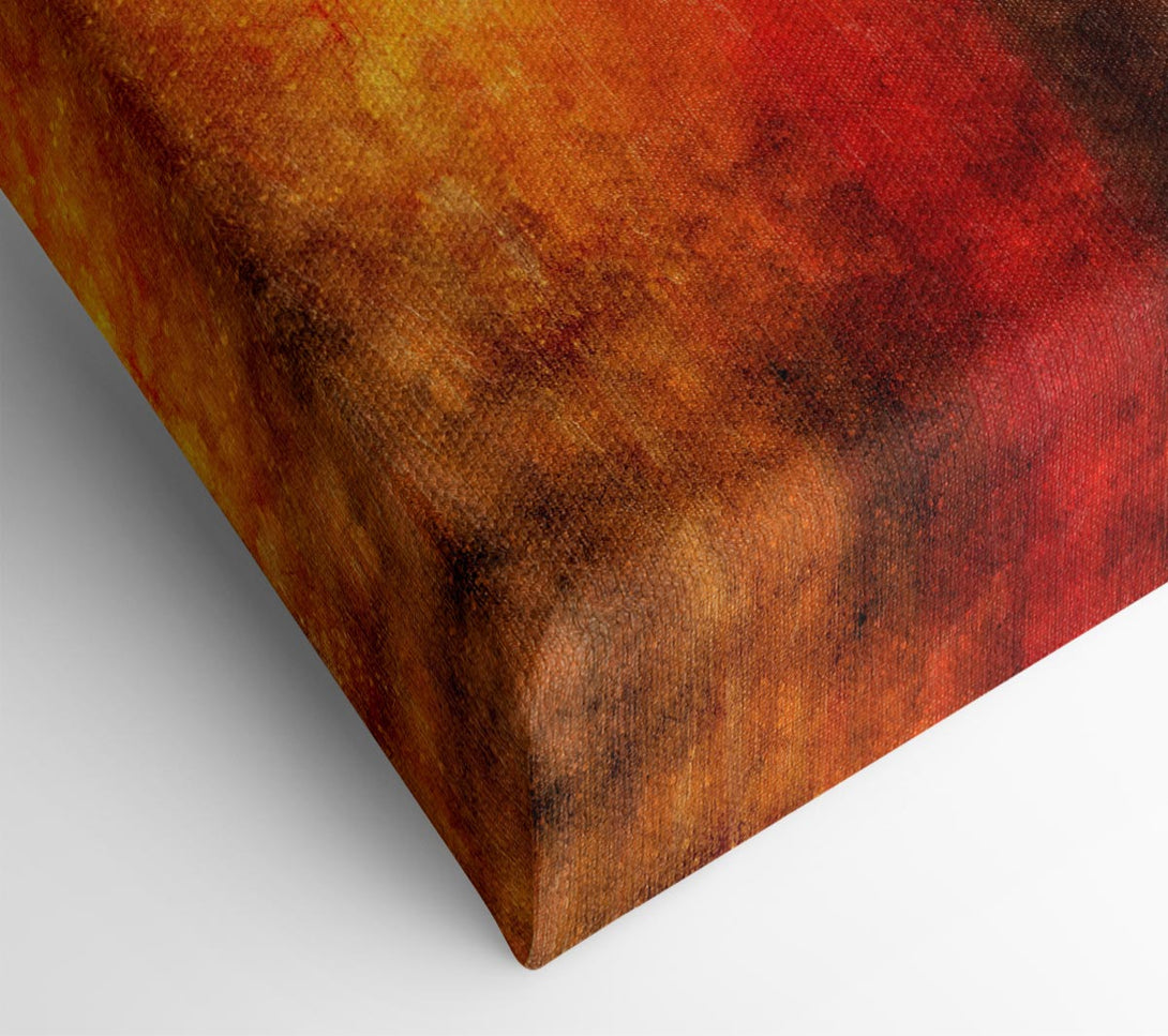  A Canvas Print of Orange Burns Black To Red Canvas Print