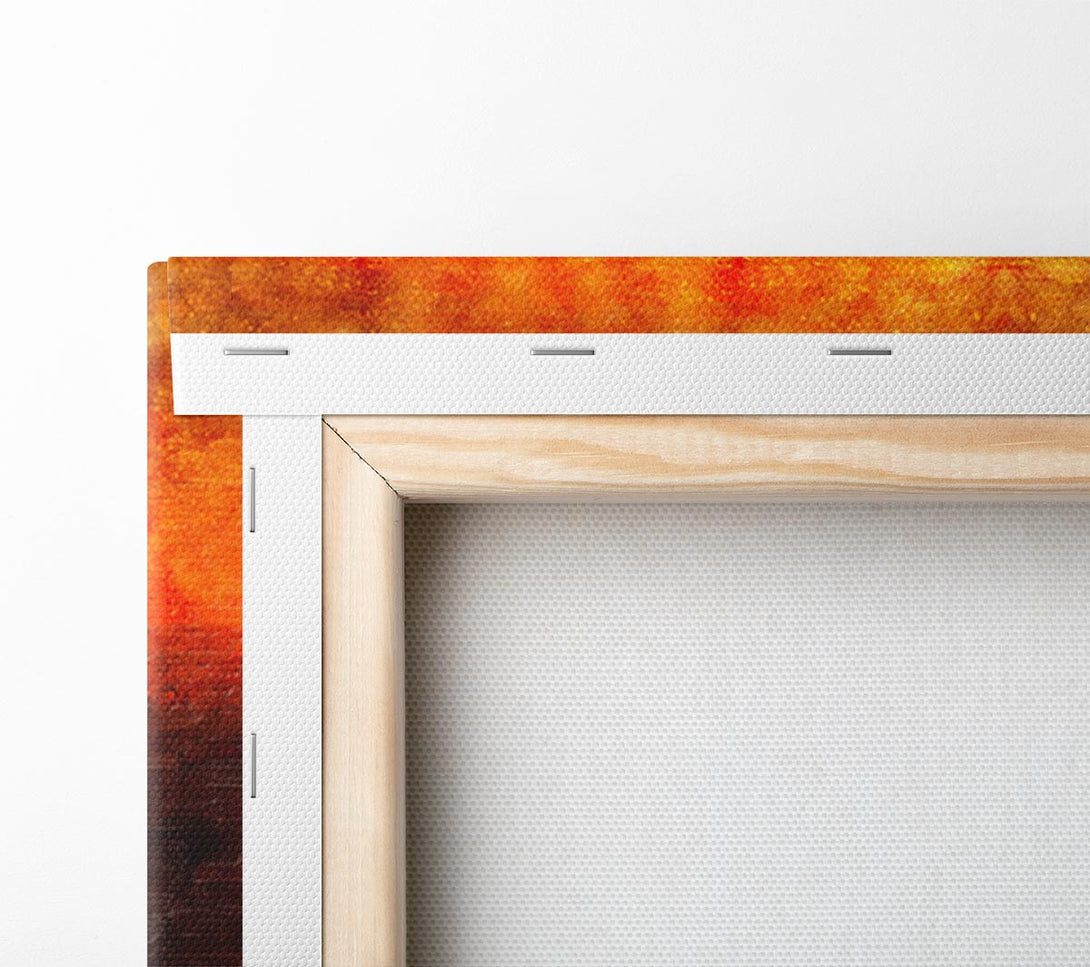 A Canvas Print of Orange Burns Black To Red Canvas Print