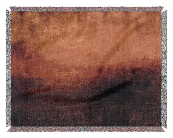 Orange Burns Black To Red Woven Blanket