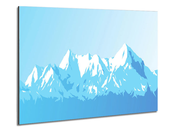 The Blue Mountain Snow Metal Print