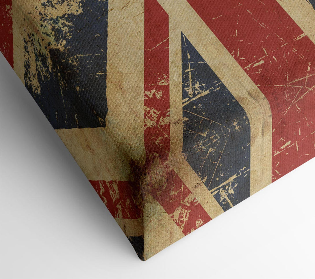  A Canvas Print of Grunge Union Jack Erosion Canvas Print