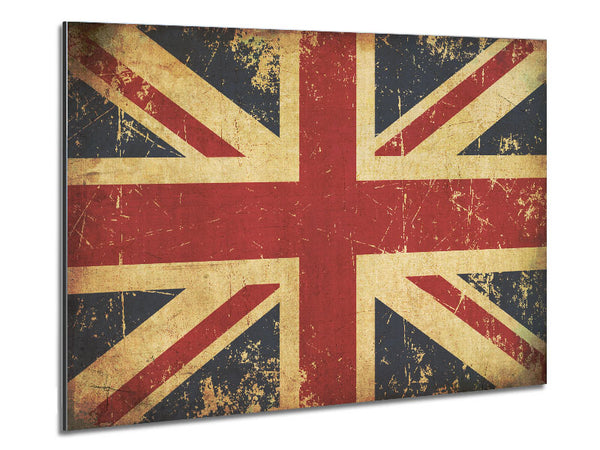 Grunge Union Jack Erosion Metal Print