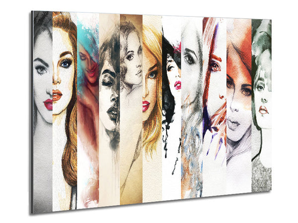 Womens Fashion Watercolour Metal Print