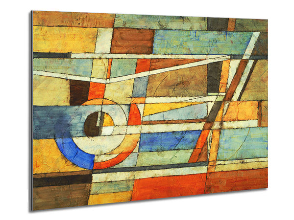 Abstract Grids Of Colours Metal Print