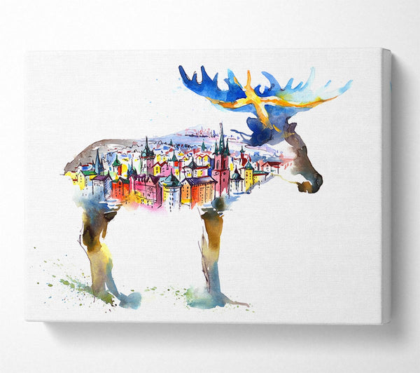  A Canvas Print of The Moose Town Canvas Art