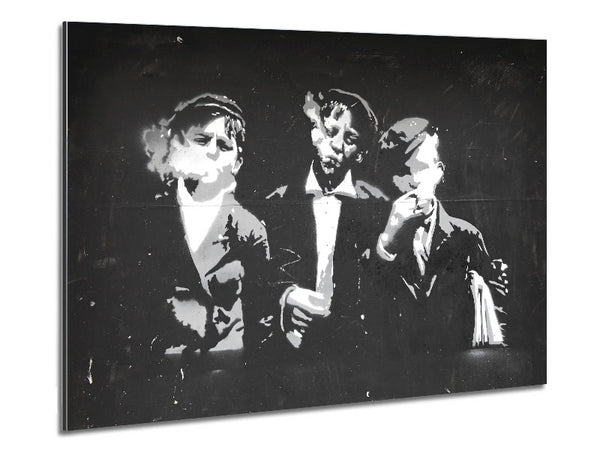 Children Smoking Metal Print