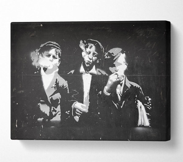  A Canvas Print of Children Smoking Canvas Print