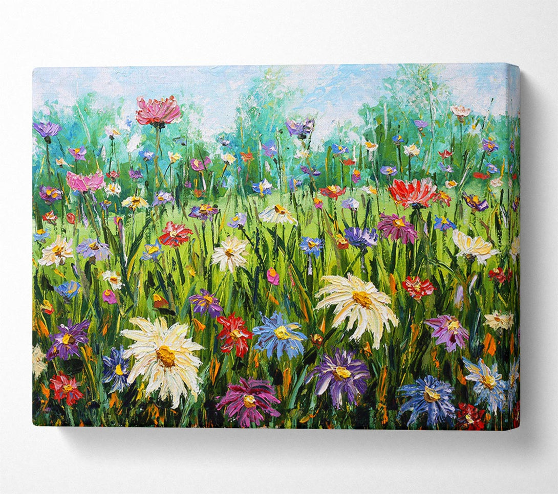  A Canvas Print of Lovely Spring Flowers Art Canvas Print