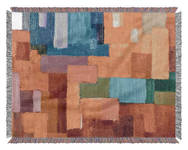 Patchwork Colours Mix Woven Blanket