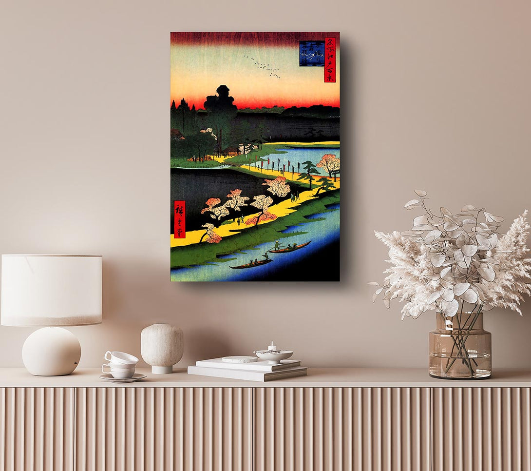  A Canvas Print of Hiroshige Azuma Shrine And The Entwined Camphor Canvas Wall Art