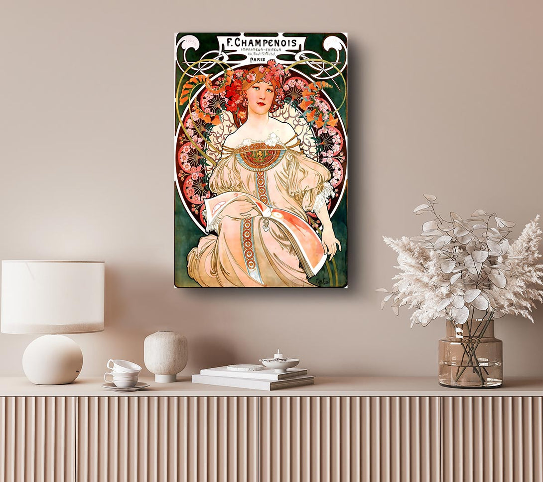 A Canvas Print of Alphonse Mucha Champenois Canvas Art