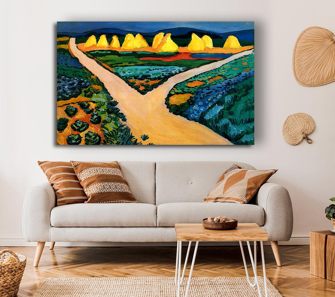  A Canvas Print of August Macke Vegetable Fields Canvas Art