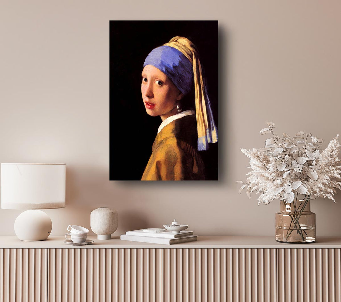  A Canvas Print of Vermeer The Girl With The Pearl Earring Canvas Wall Art