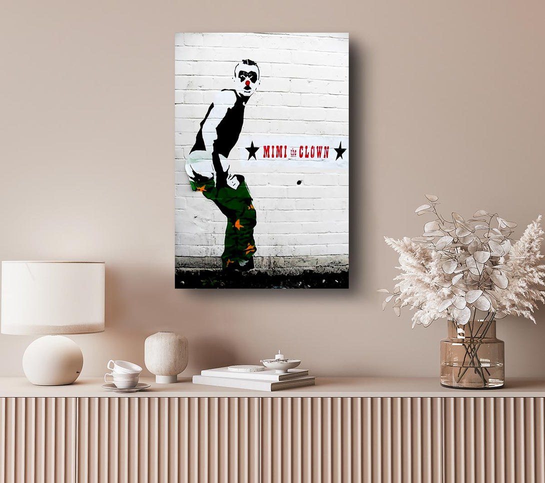  A Canvas Print of Banksy Clown Canvas Art
