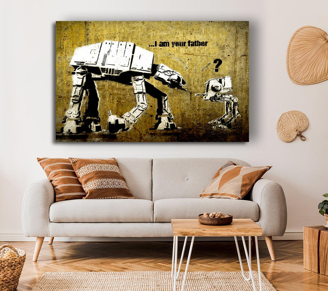  A Canvas Print of Banksy I Am Your Father Canvas Wall Art