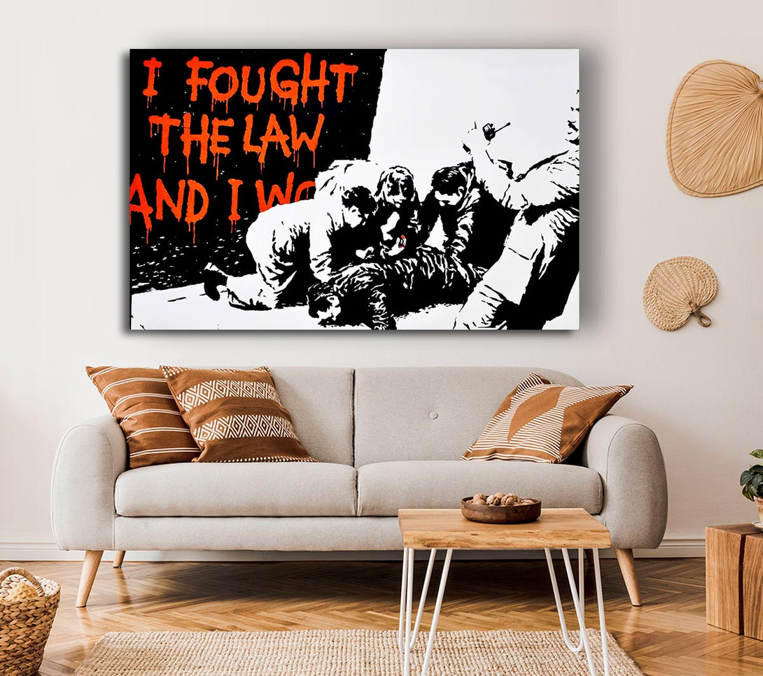  A Canvas Print of Banksy I Fought The War And I... Canvas Art