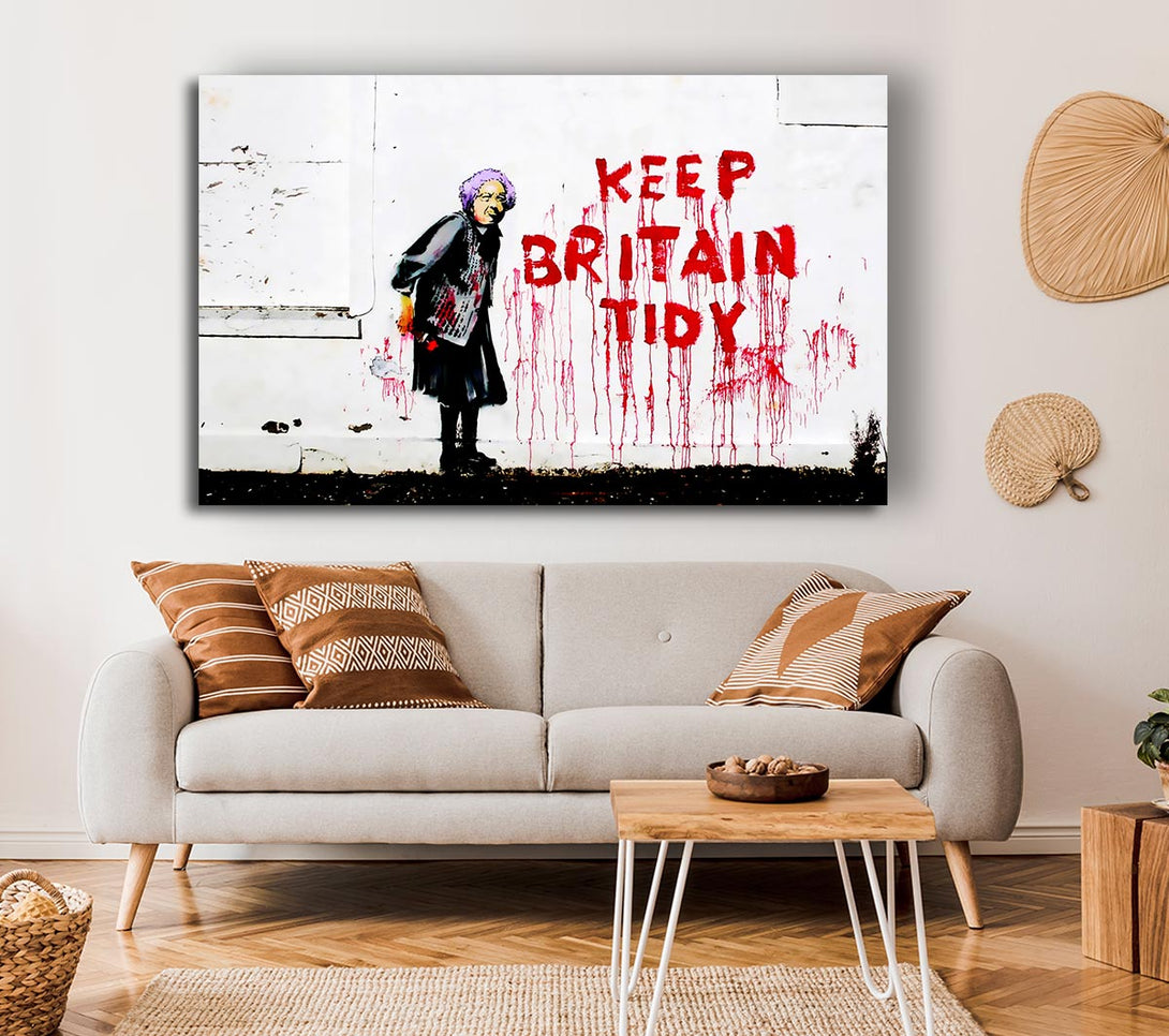  A Canvas Print of Banksy Keep Britain Tidy Canvas Wall Art