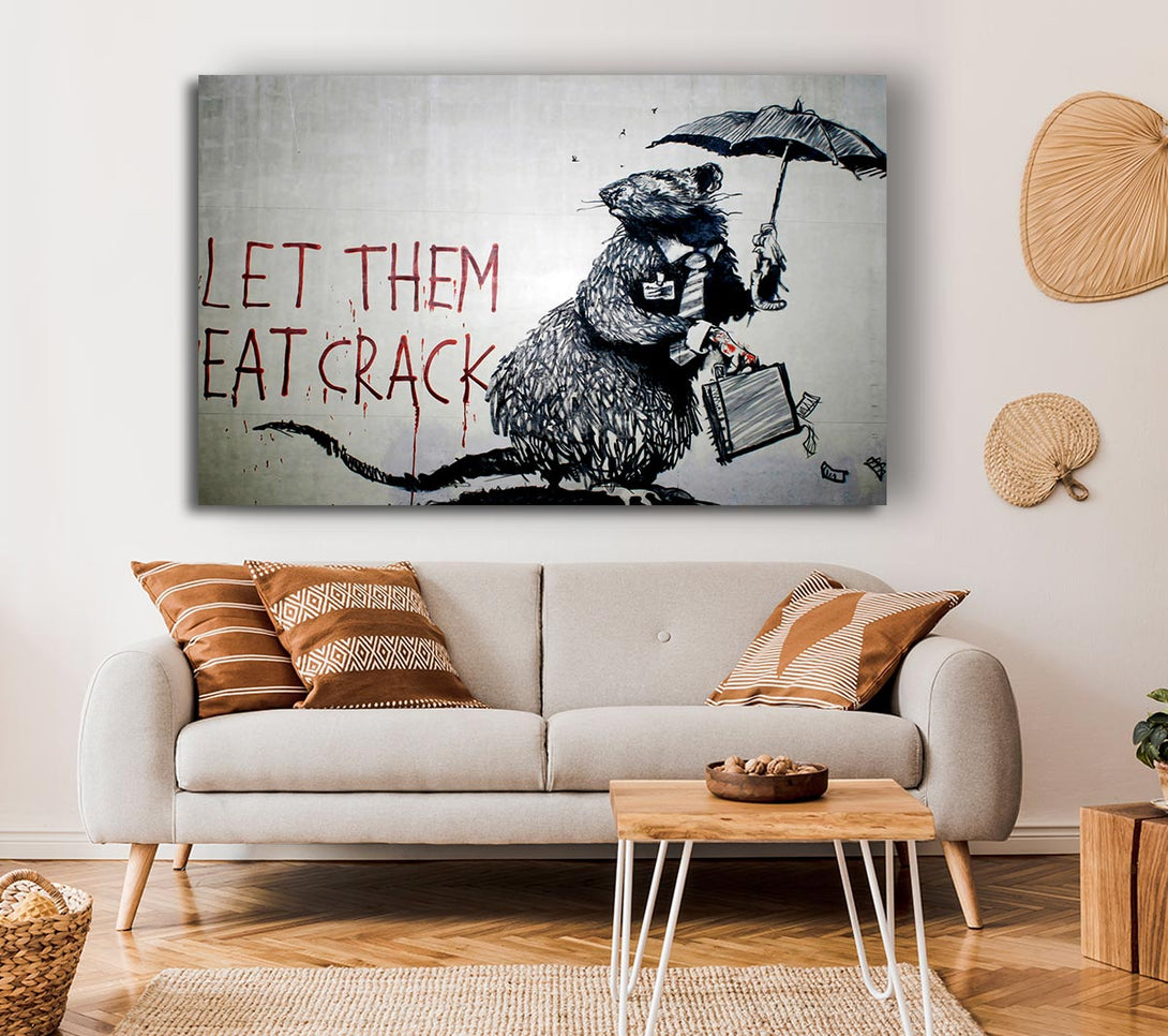  A Canvas Print of Banksy Let Them Eat Crack Canvas Wall Art