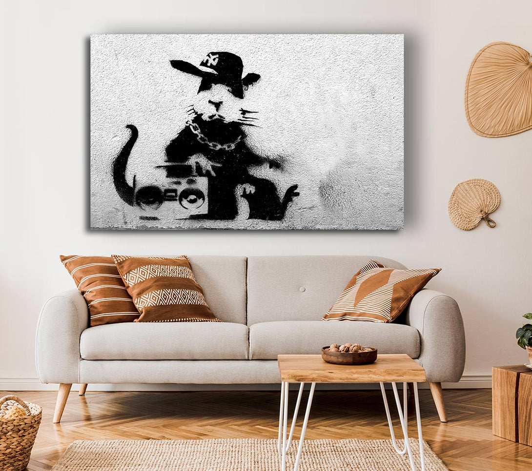  A Canvas Print of Banksy Rap Rat Canvas Print