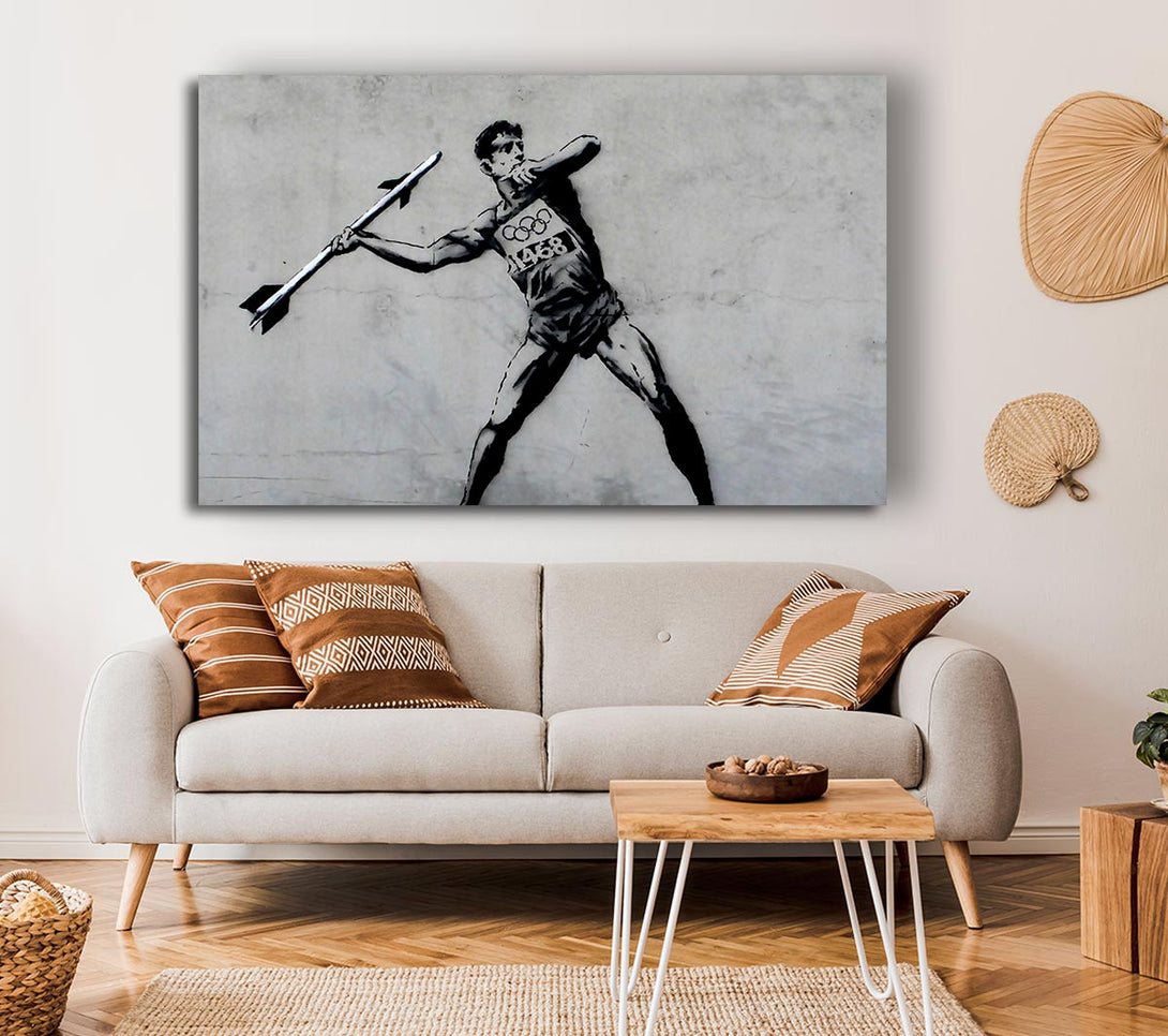  A Canvas Print of Banksy Rocket Launcher Canvas Wall Art