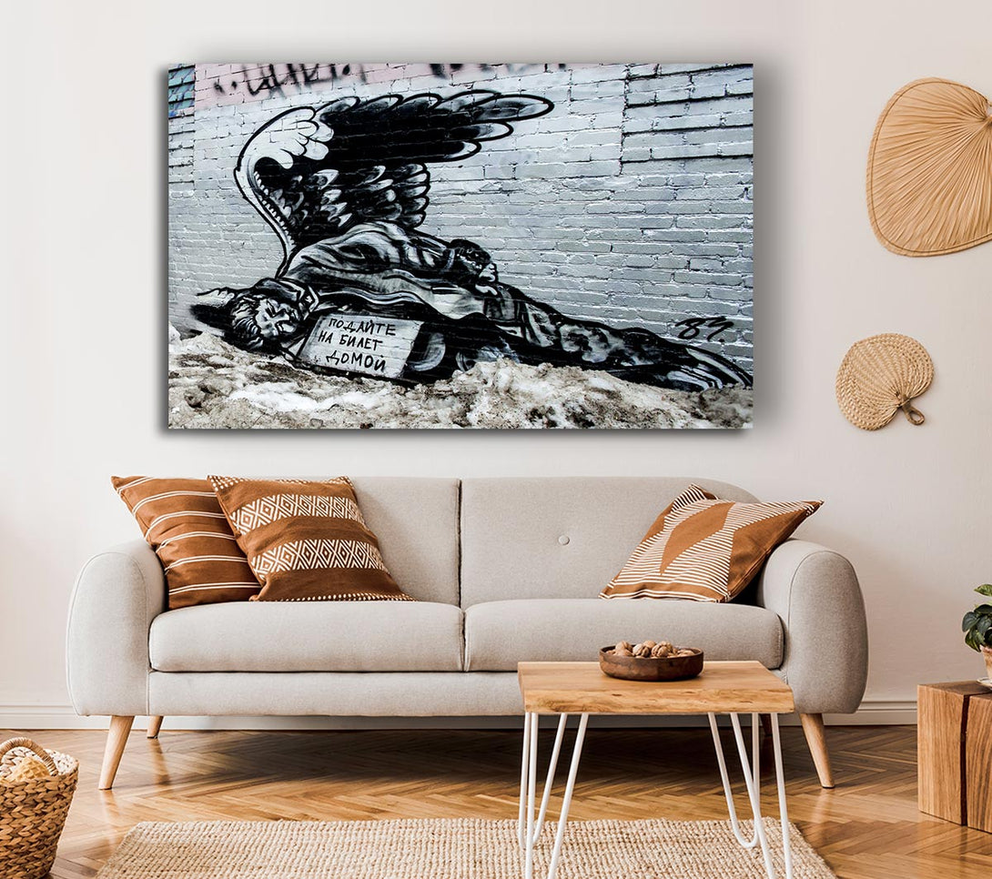  A Canvas Print of Russian Banksy Canvas Wall Art