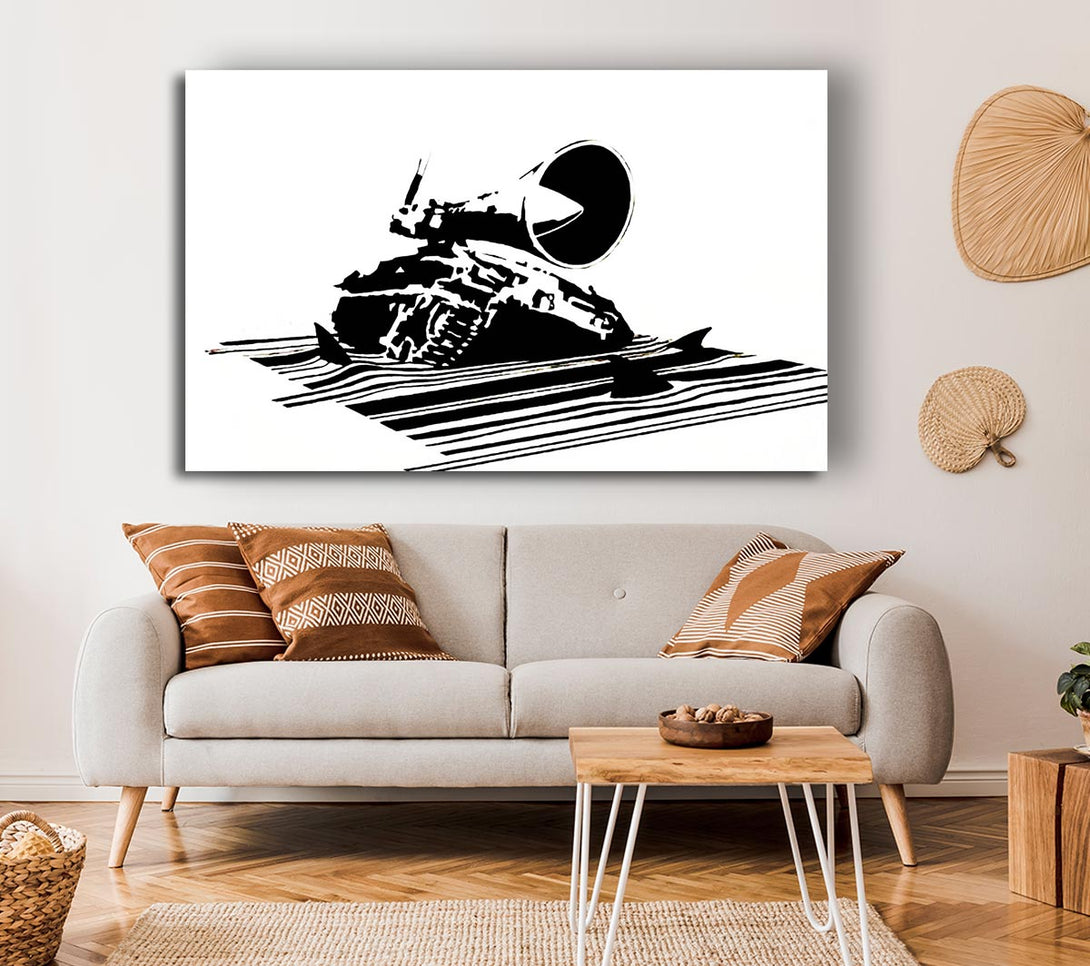  A Canvas Print of Banksy Shark Infested Canvas Wall Art