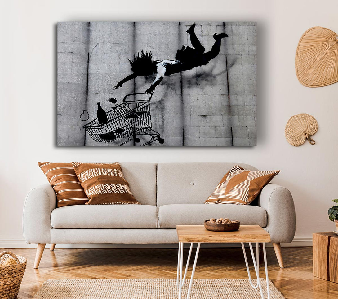  A Canvas Print of Banksy Shop Till You Drop Canvas Art