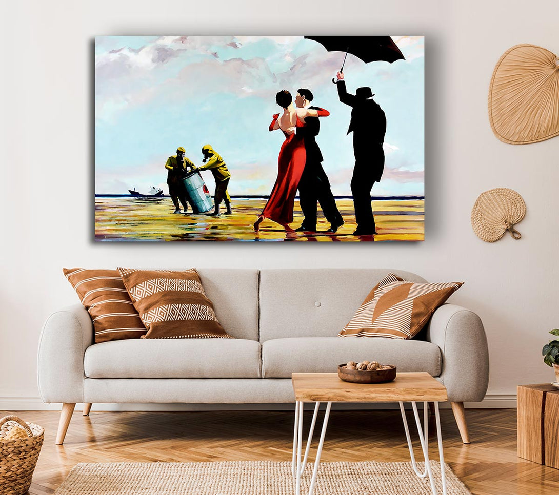  A Canvas Print of Banksy Toxic Waste Dance Canvas Print