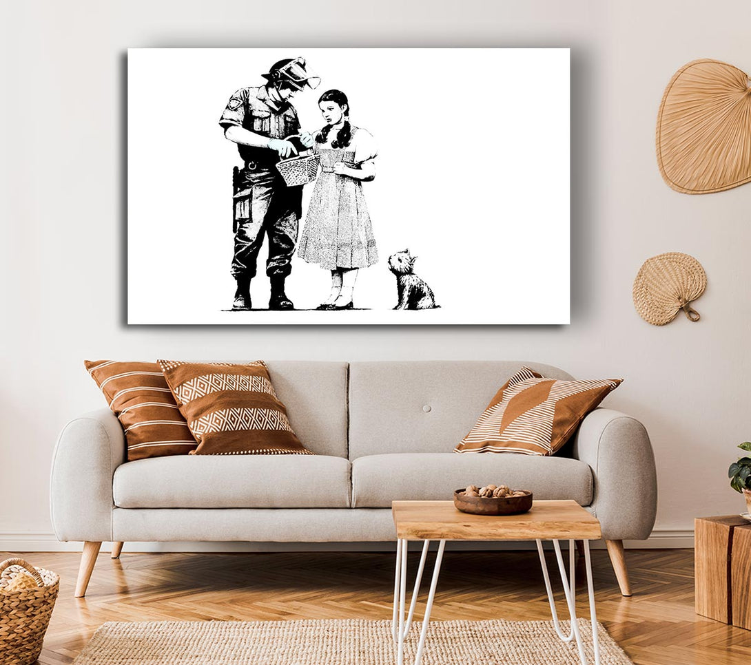  A Canvas Print of Banksy Wizard Of Oz Dorothy Lost Canvas Print