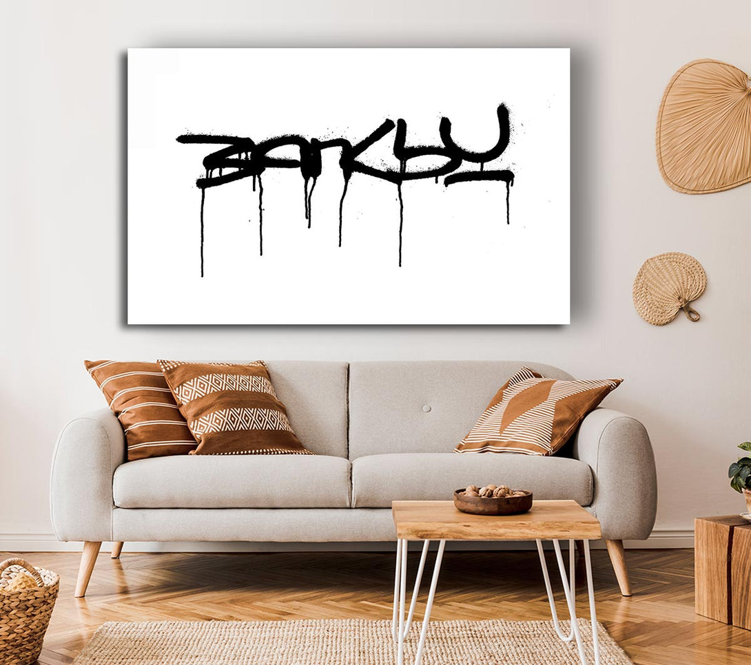  A Canvas Print of Banksy White Canvas Print