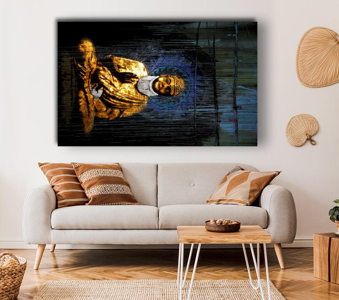  A Canvas Print of Banksy Buddha Canvas Print