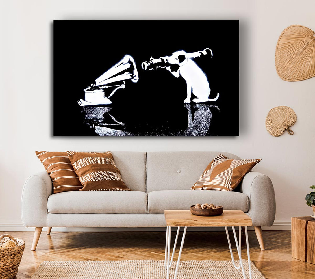  A Canvas Print of Banksy Hmv Dog Missile Canvas Print