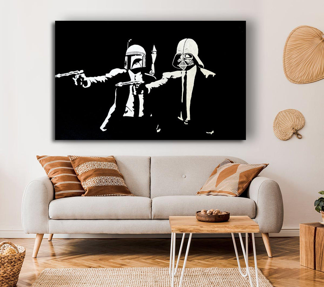  A Canvas Print of Banksy Star Wars Pulp Fiction Canvas Wall Art