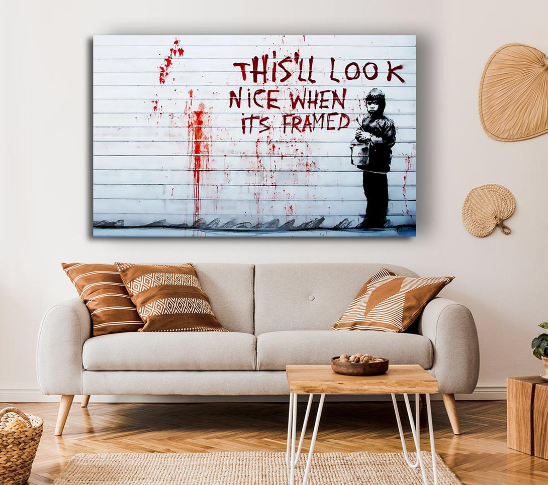  A Canvas Print of Banksy This Ll Look Nice When Its Framed Canvas Art