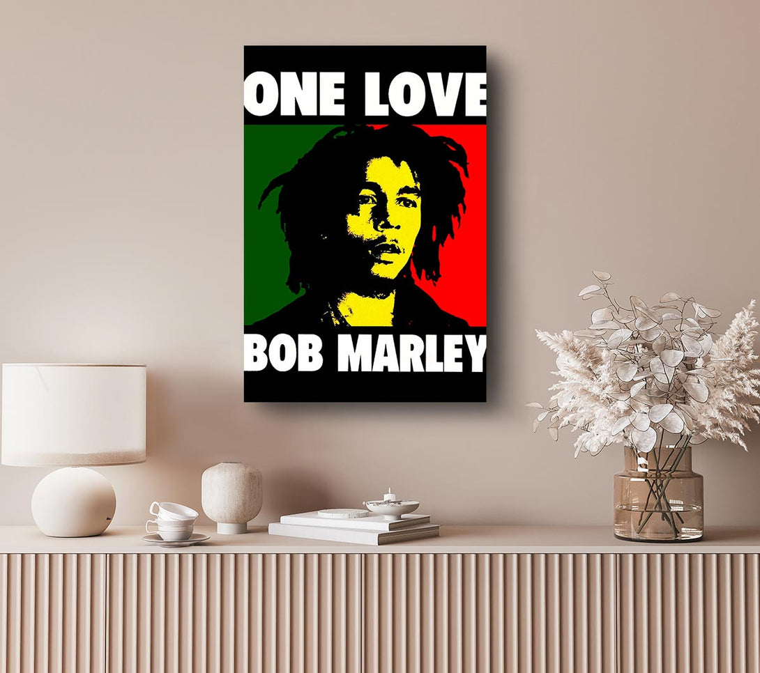  A Canvas Print of Bob Marley One Love Canvas Wall Art