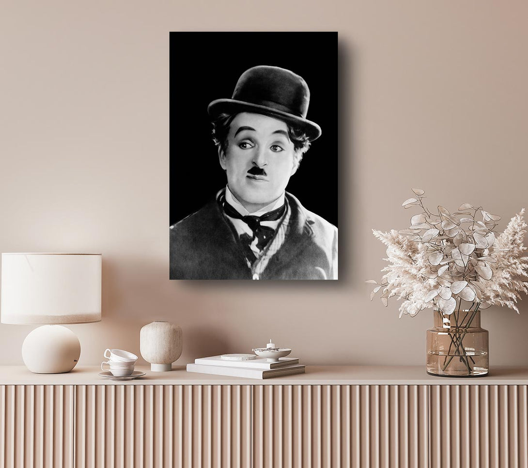  A Canvas Print of Charlie Chaplin Portrait Canvas Art