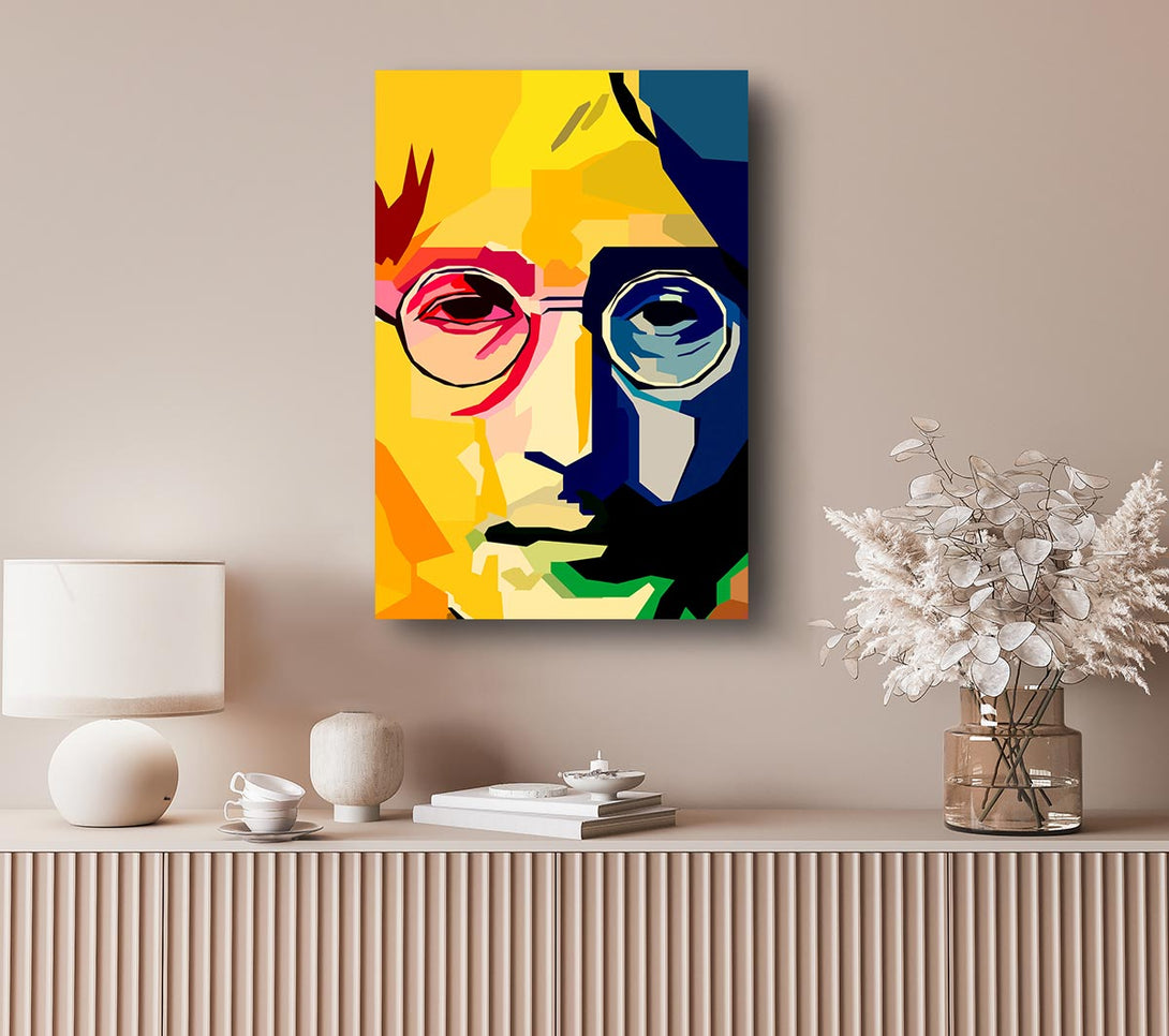  A Canvas Print of John Lennon Colours Canvas Wall Art