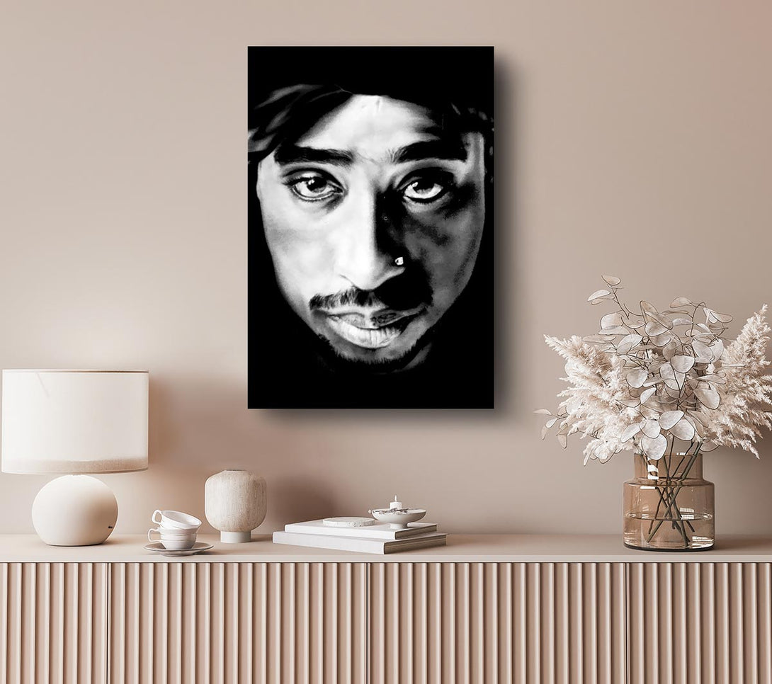  A Canvas Print of Tupac Face Canvas Print