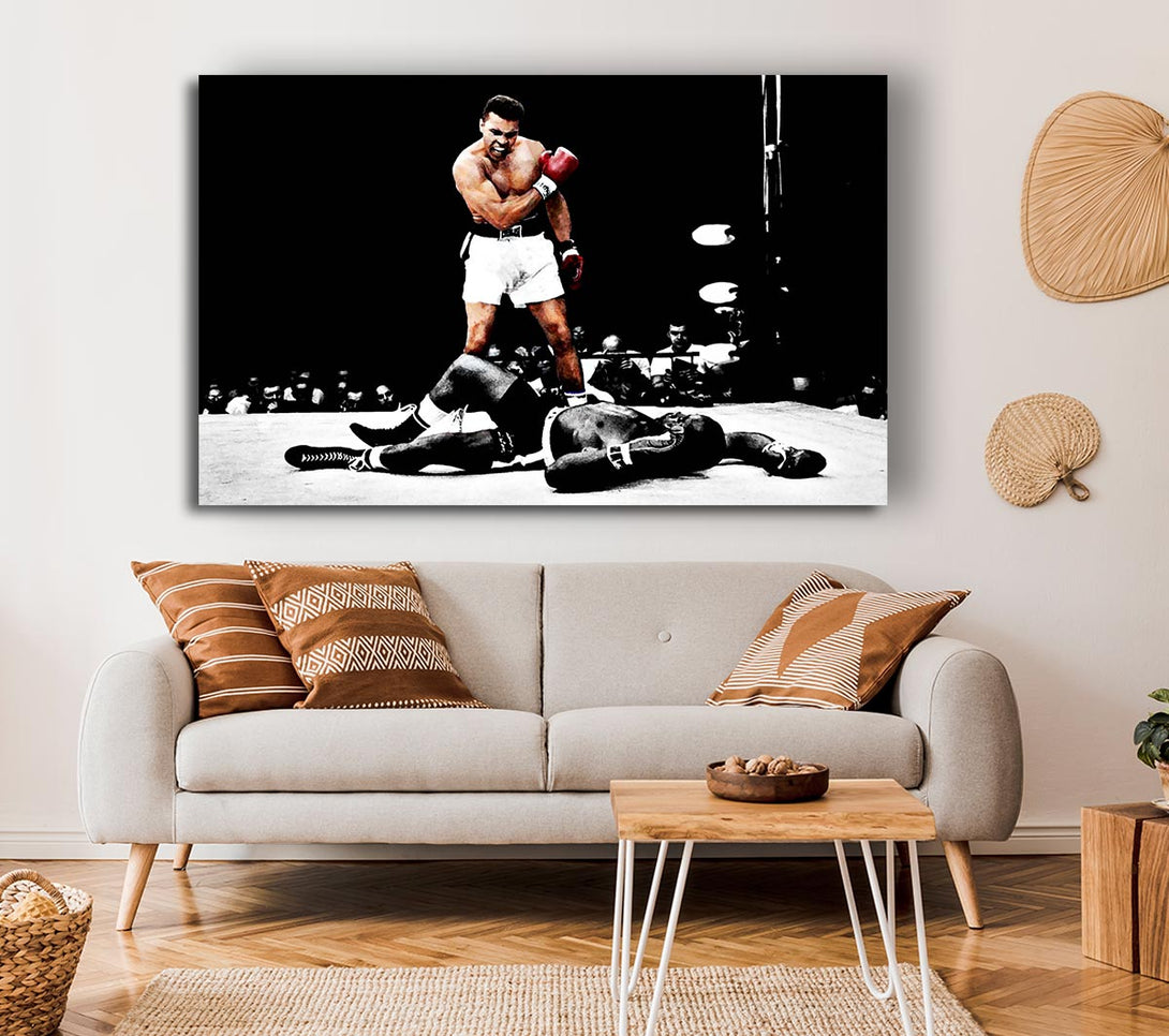  A Canvas Print of Muhammad Ali Knock Down Canvas Art