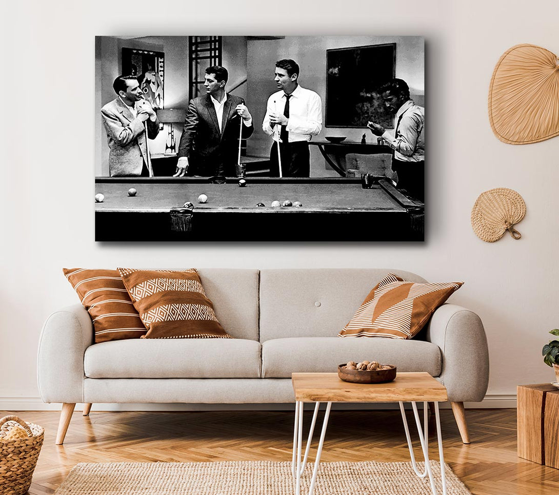  A Canvas Print of The Rat Pack 4 Playing Pool Canvas Wall Art