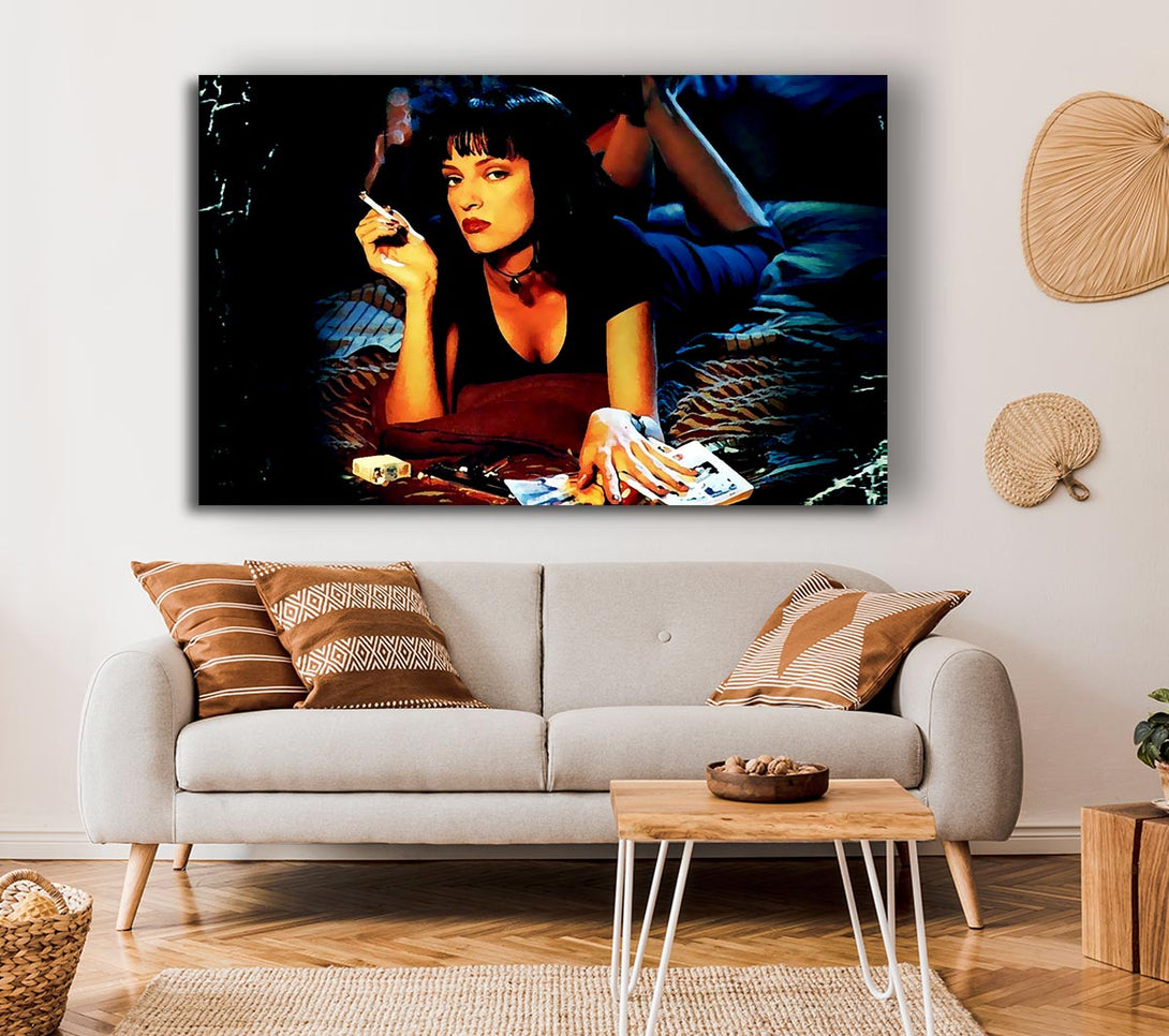  A Canvas Print of Uma Thurman Is Mia Pulp Fiction Canvas Wall Art