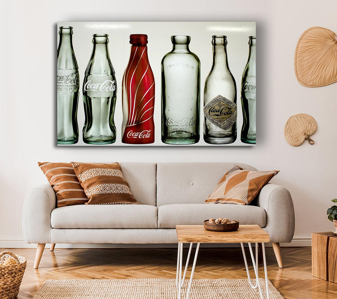 A Canvas Print of Old Coca Cola Bottles Canvas Wall Art