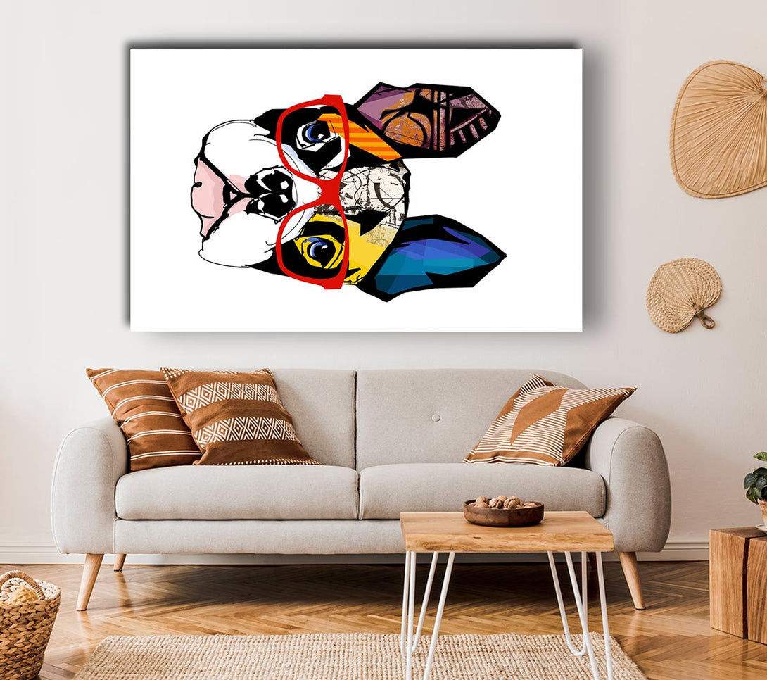  A Canvas Print of Popart French Bulldog Pooch Canvas Wall Art