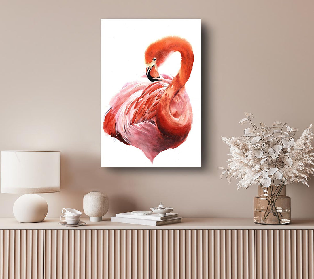  A Canvas Print of Flamingo Groom Canvas Print
